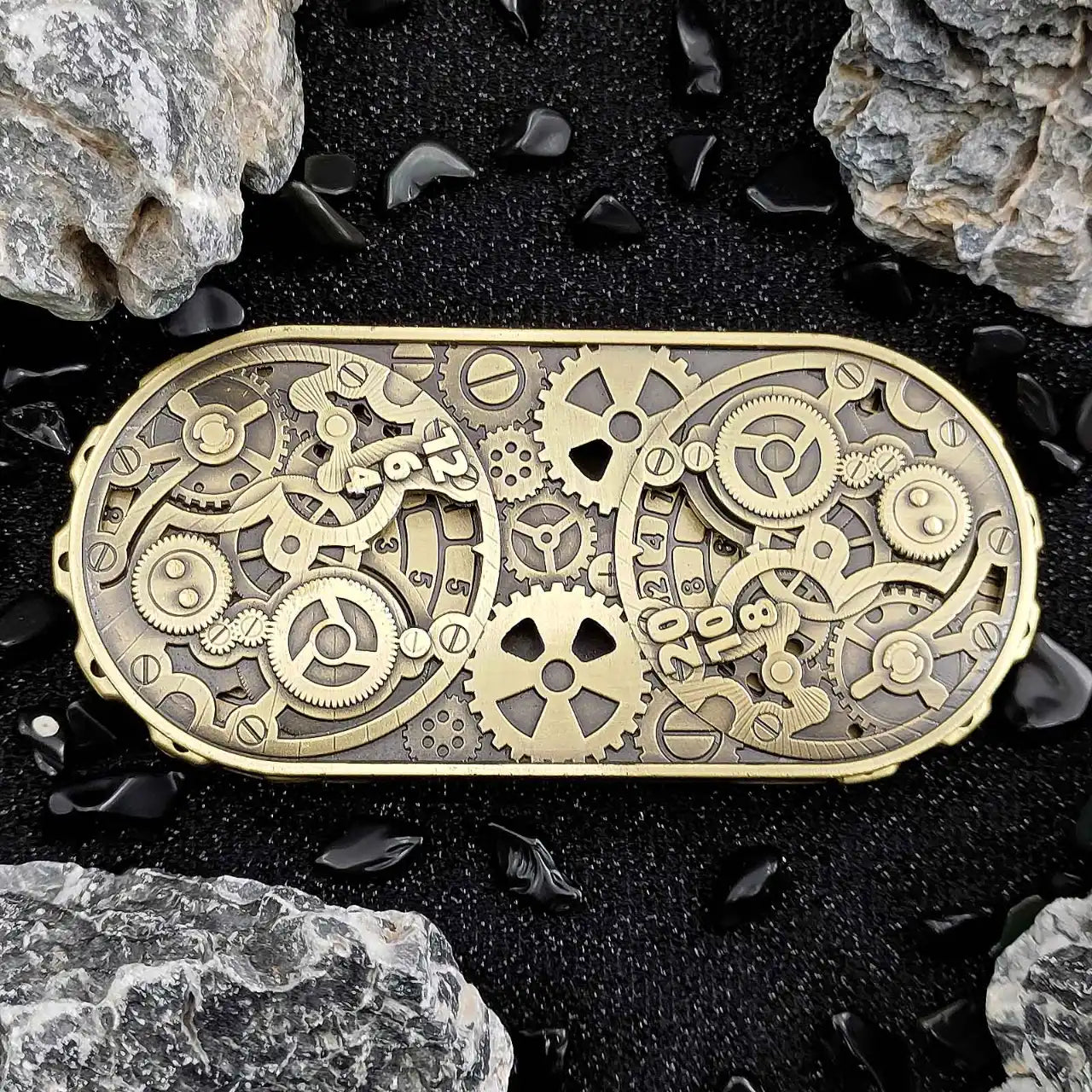 Steampunk Antique Bronze Metal Dual-Gear Fidget Spinner Dice