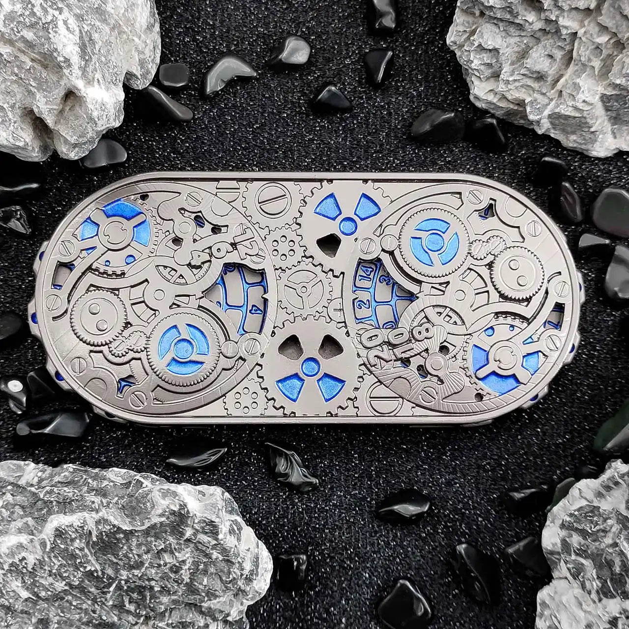 Steampunk Antique Bronze Metal Dual-Gear Fidget Spinner Dice
