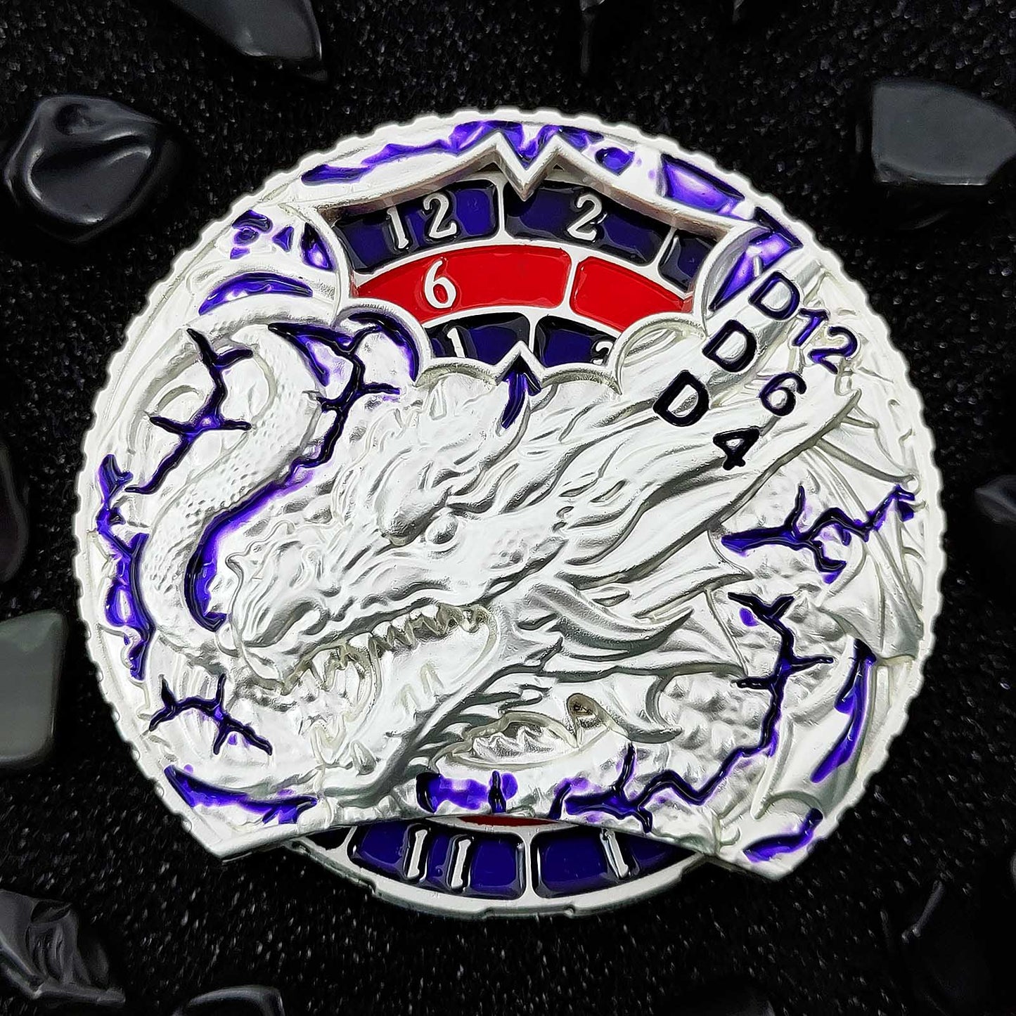 Set de Dados Giratorios de Doble Dragón - Dados DnD con Spinner Fidget