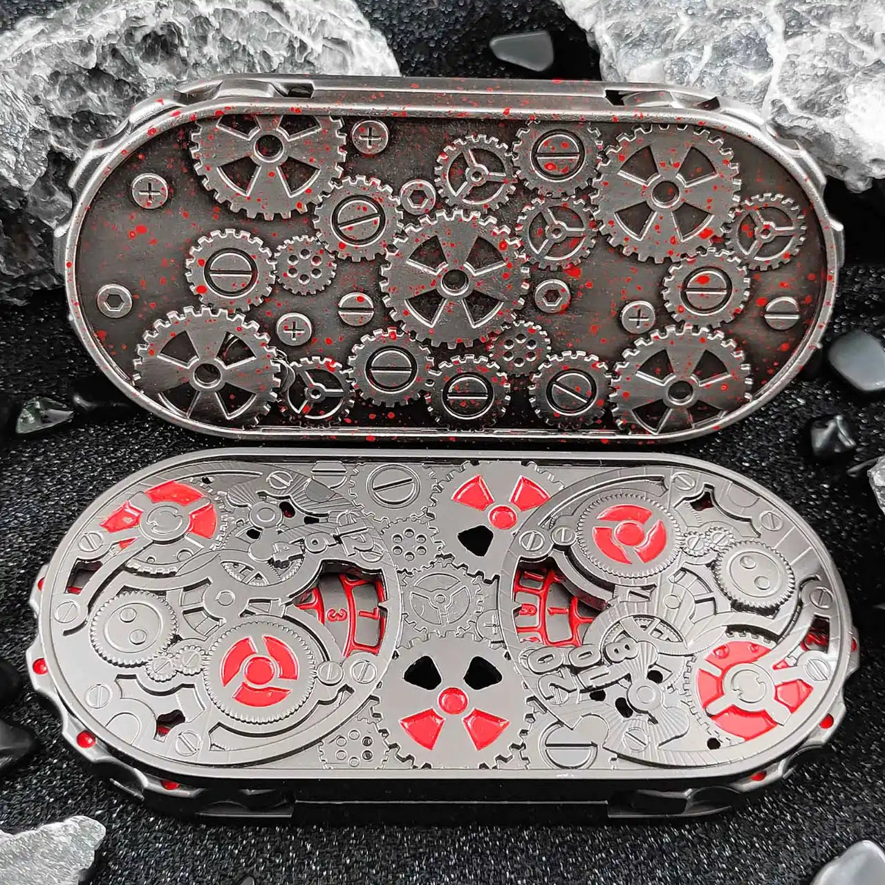Steampunk Antique Bronze Metal Dual-Gear Fidget Spinner Dice