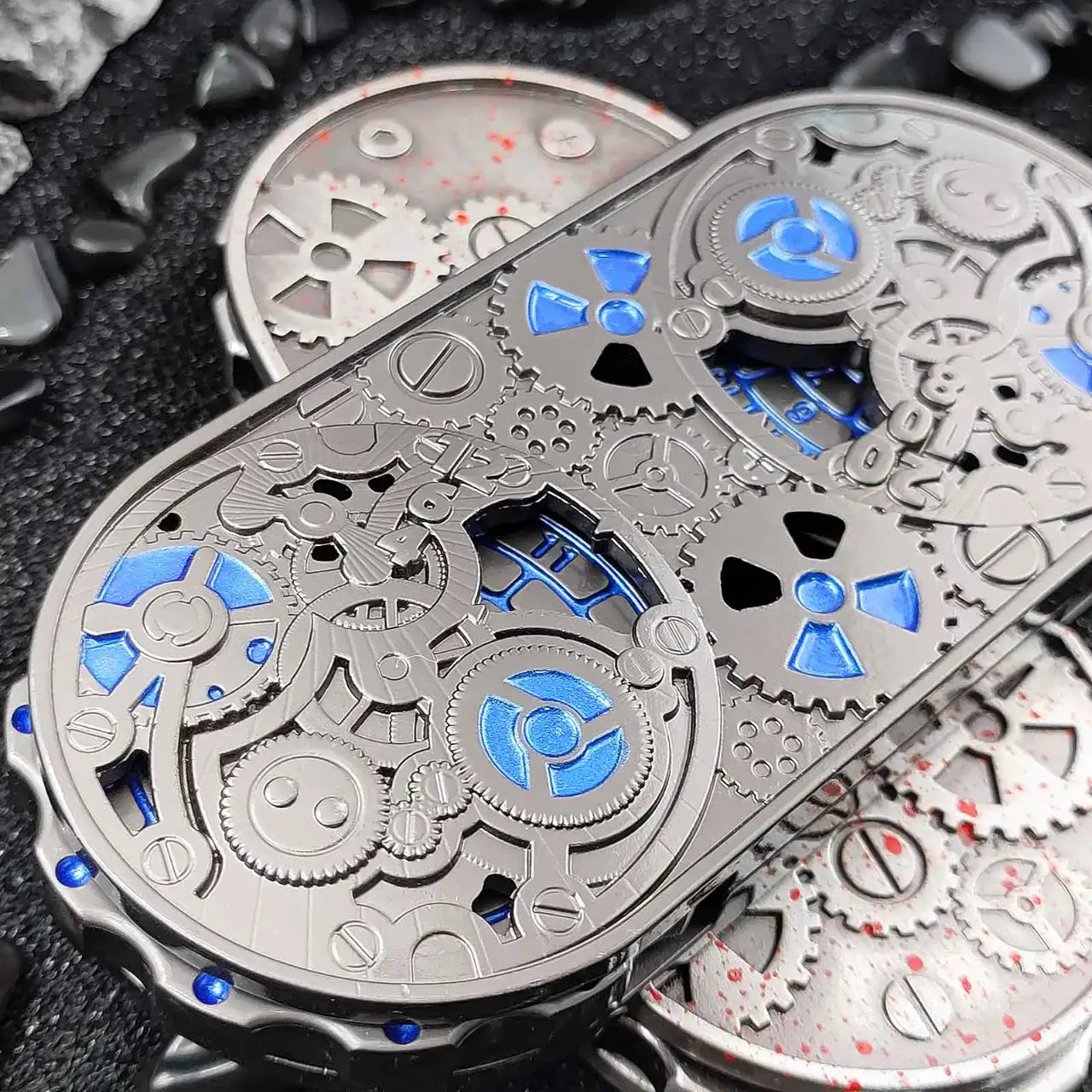 Steampunk Antique Bronze Metal Dual-Gear Fidget Spinner Dice