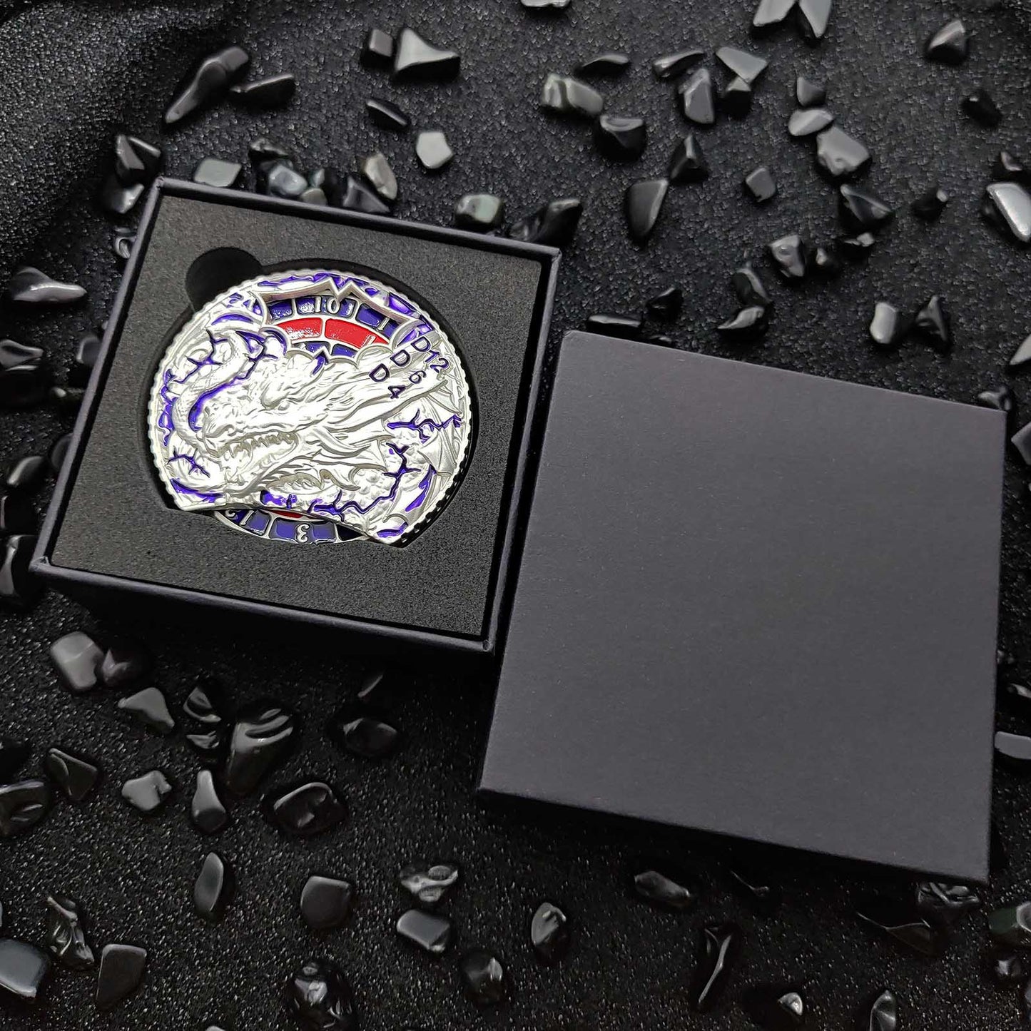 Set de Dados Giratorios de Doble Dragón - Dados DnD con Spinner Fidget