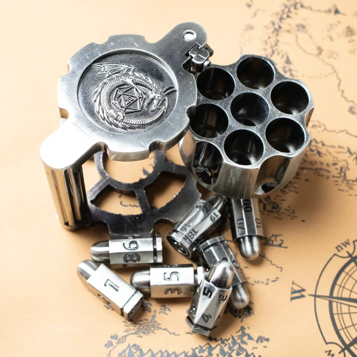 revolver dice - silver