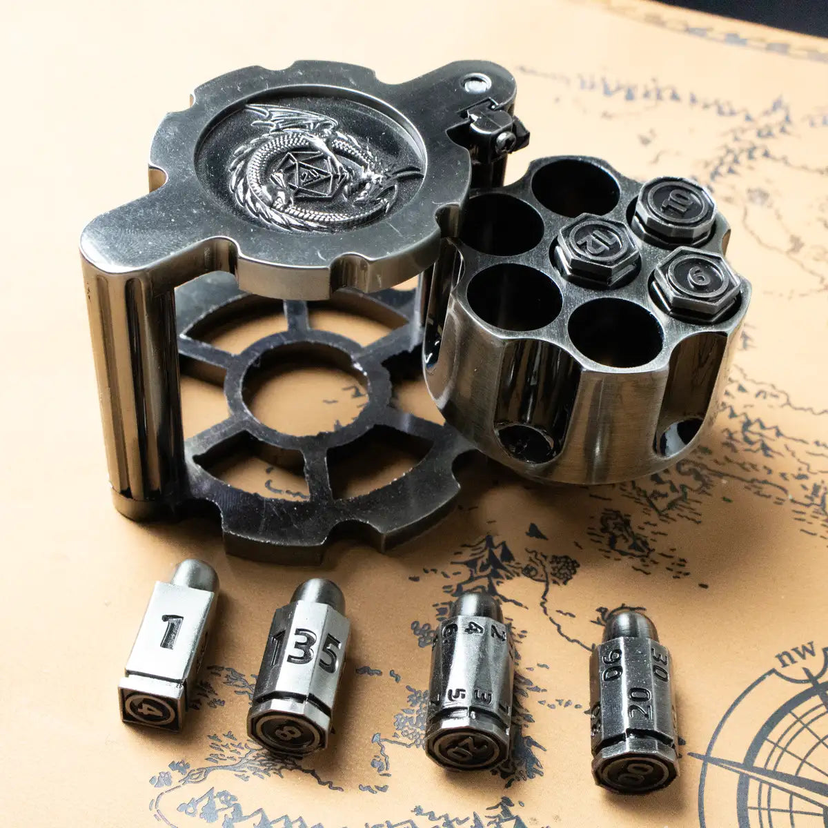 revolver dice - silver