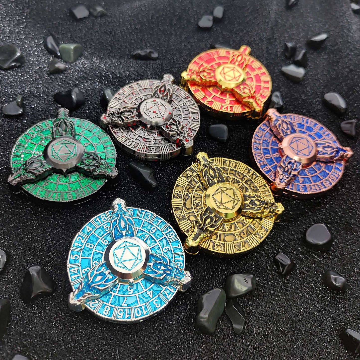 Draconic Rune Spinner Dice Spin and Roll SpinRoller Fidget Spinner Dice