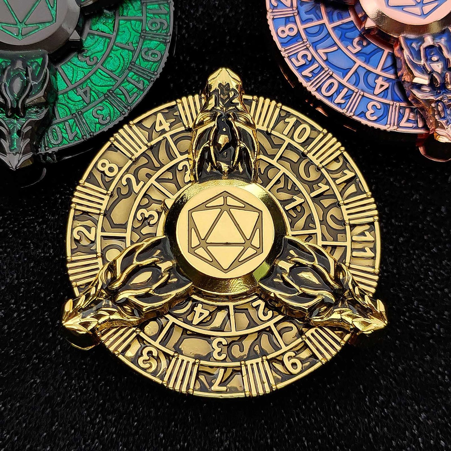 Draconic Rune Spinner Dice Spin and Roll SpinRoller Fidget Spinner Dice