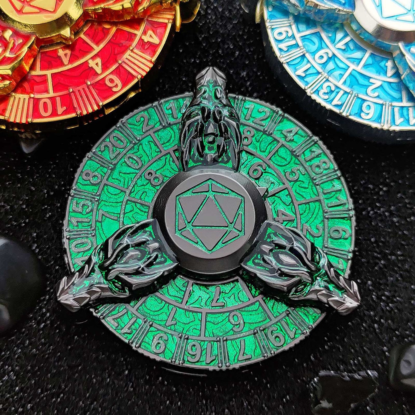 Draconic Rune Spinner Dice Spin and Roll SpinRoller Fidget Spinner Dice