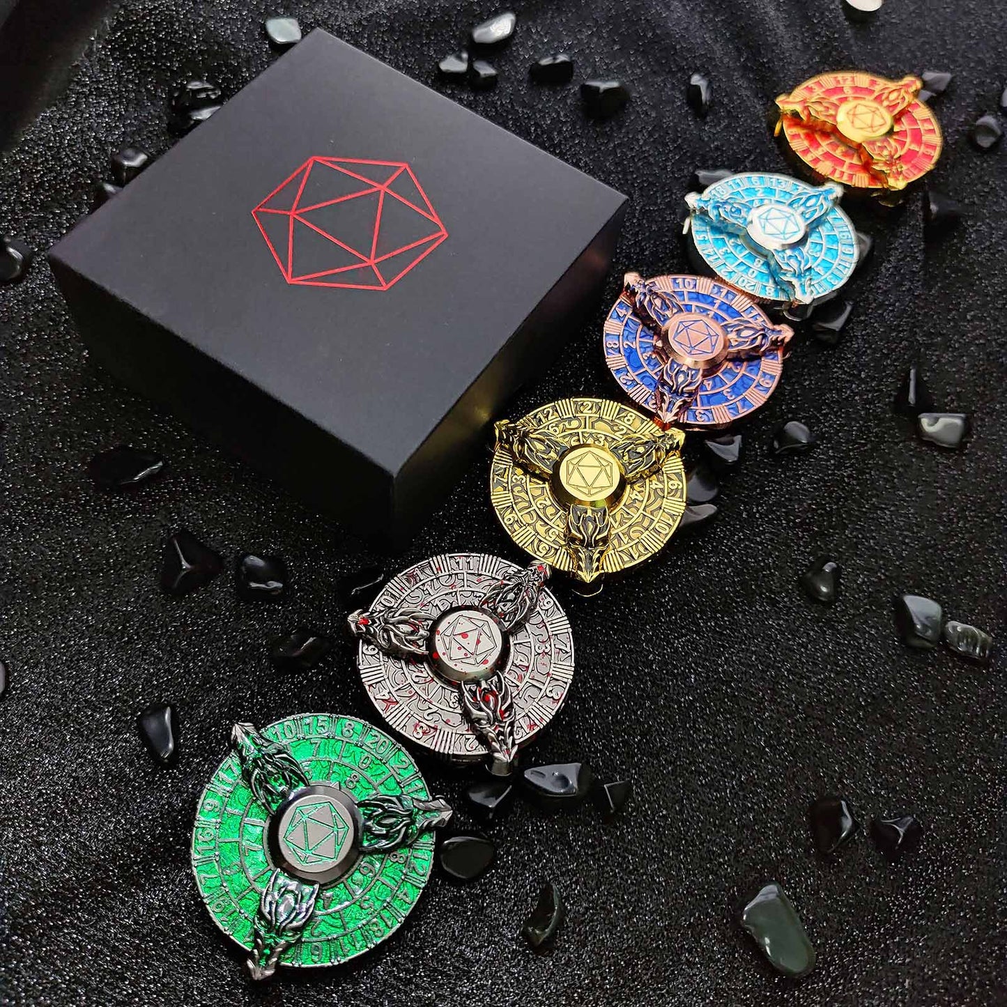 Draconic Rune Spinner Dice Spin and Roll SpinRoller Fidget Spinner Dice
