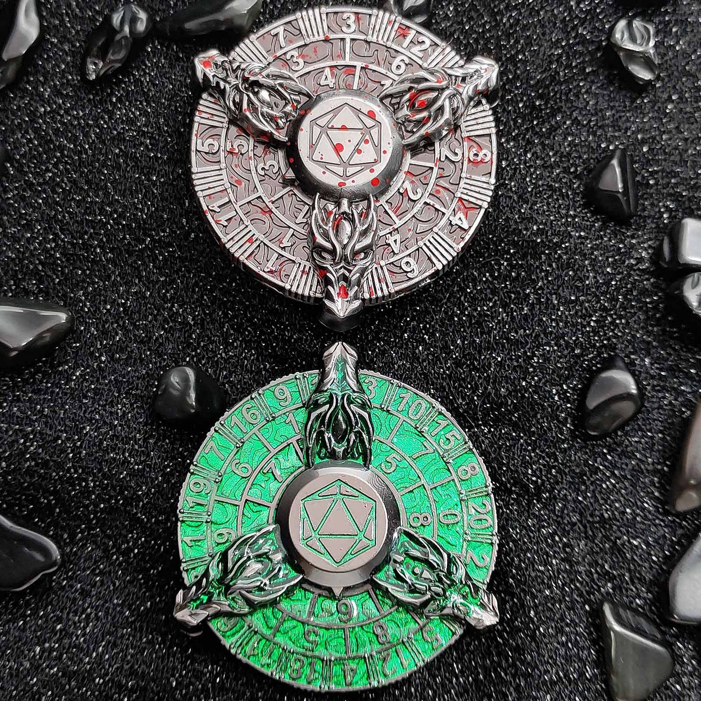 Draconic Rune Spinner Dice Spin and Roll SpinRoller Fidget Spinner Dice