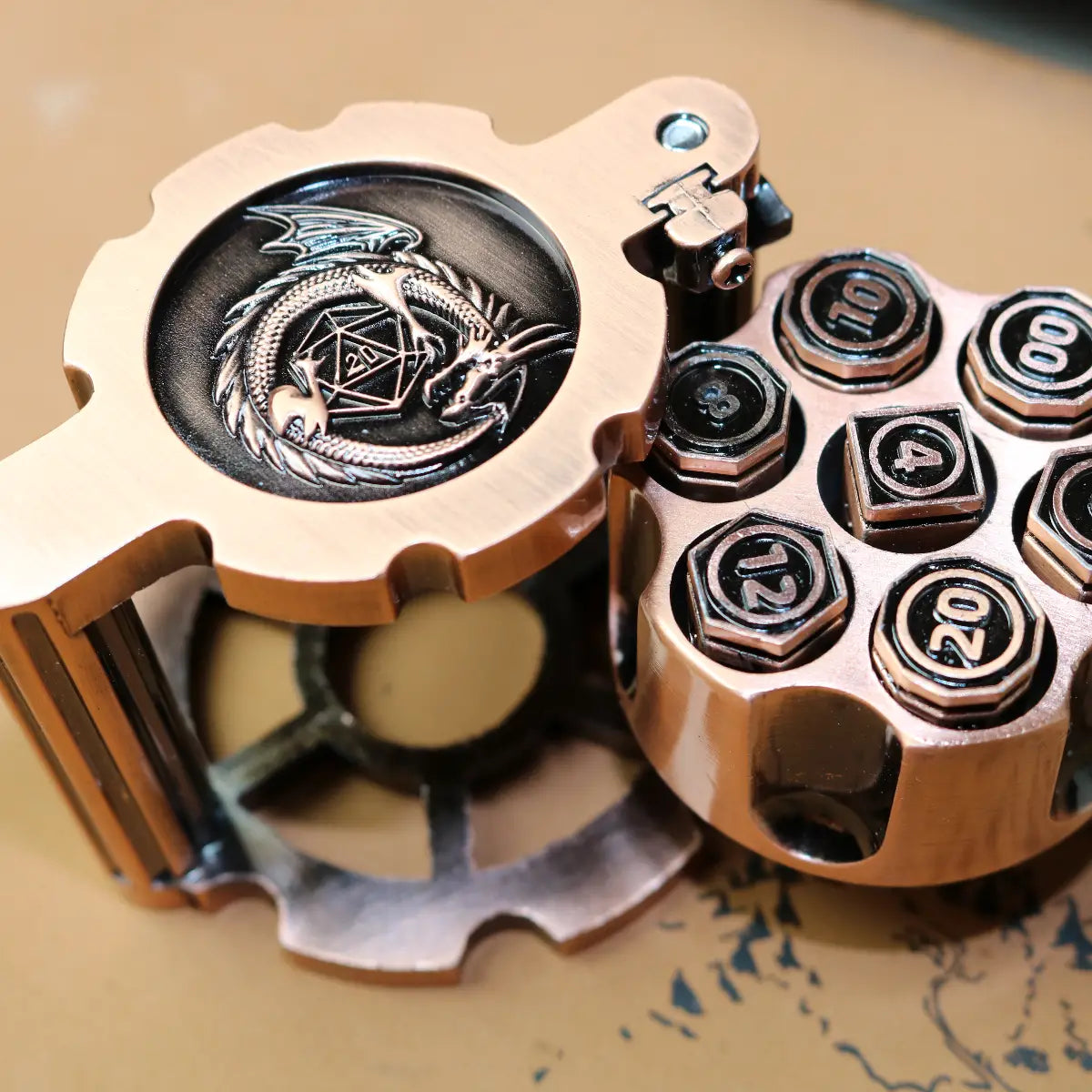 revolver dice - copper