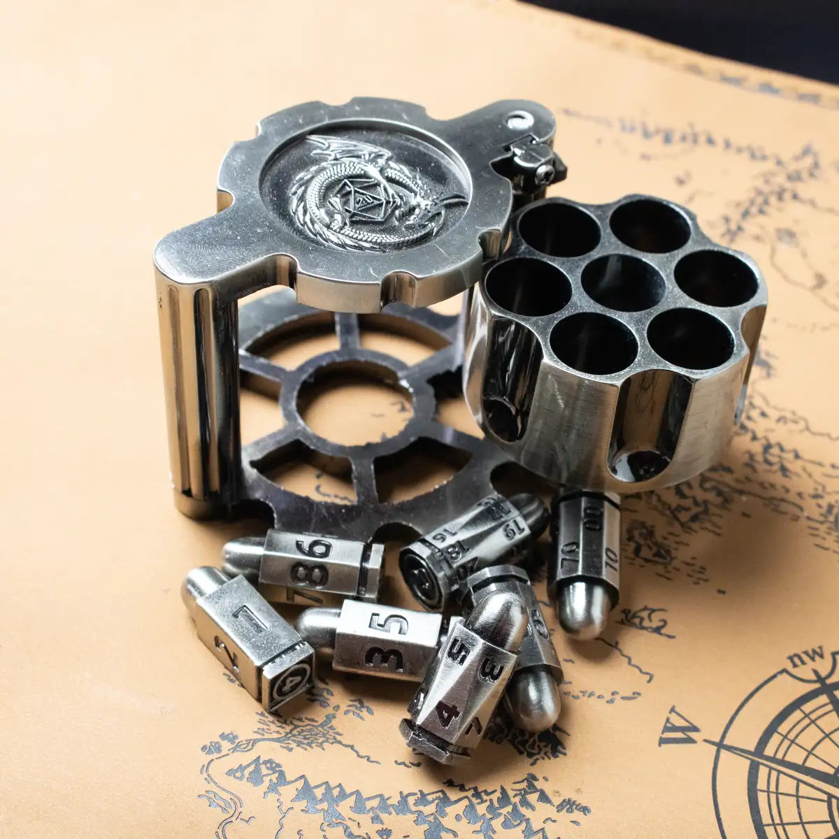 revolver dice - silver