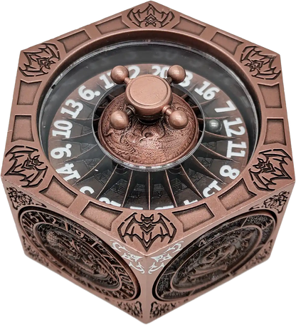 Chromatic Dragon's Fortune Dial - Multi-Function D&D Metal Dice with Rotating Dials & Number Wheel