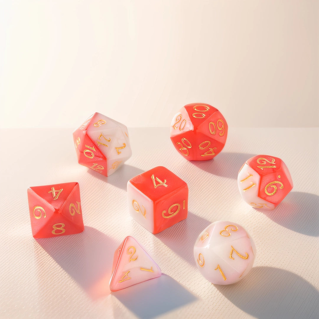 Crimson Mist Dungeons & Dragons Dice Set(DND Dice Set)