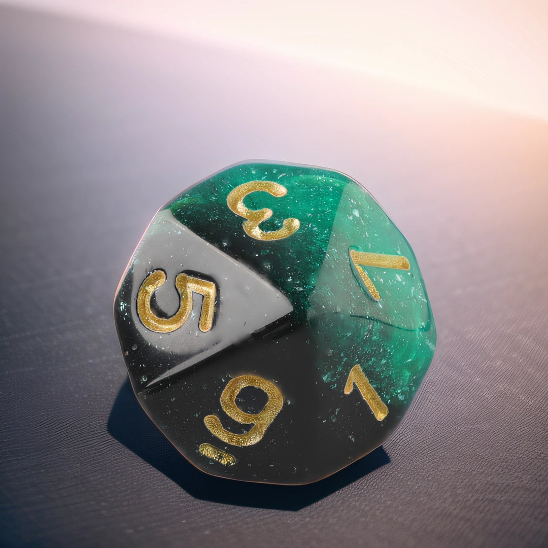 Emerald Shadows Dungeons & Dragons Dice Set(DND Dice Set)