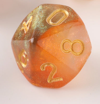 Sunset Glow Dungeons & Dragons Dice Set(DND Dice Set)