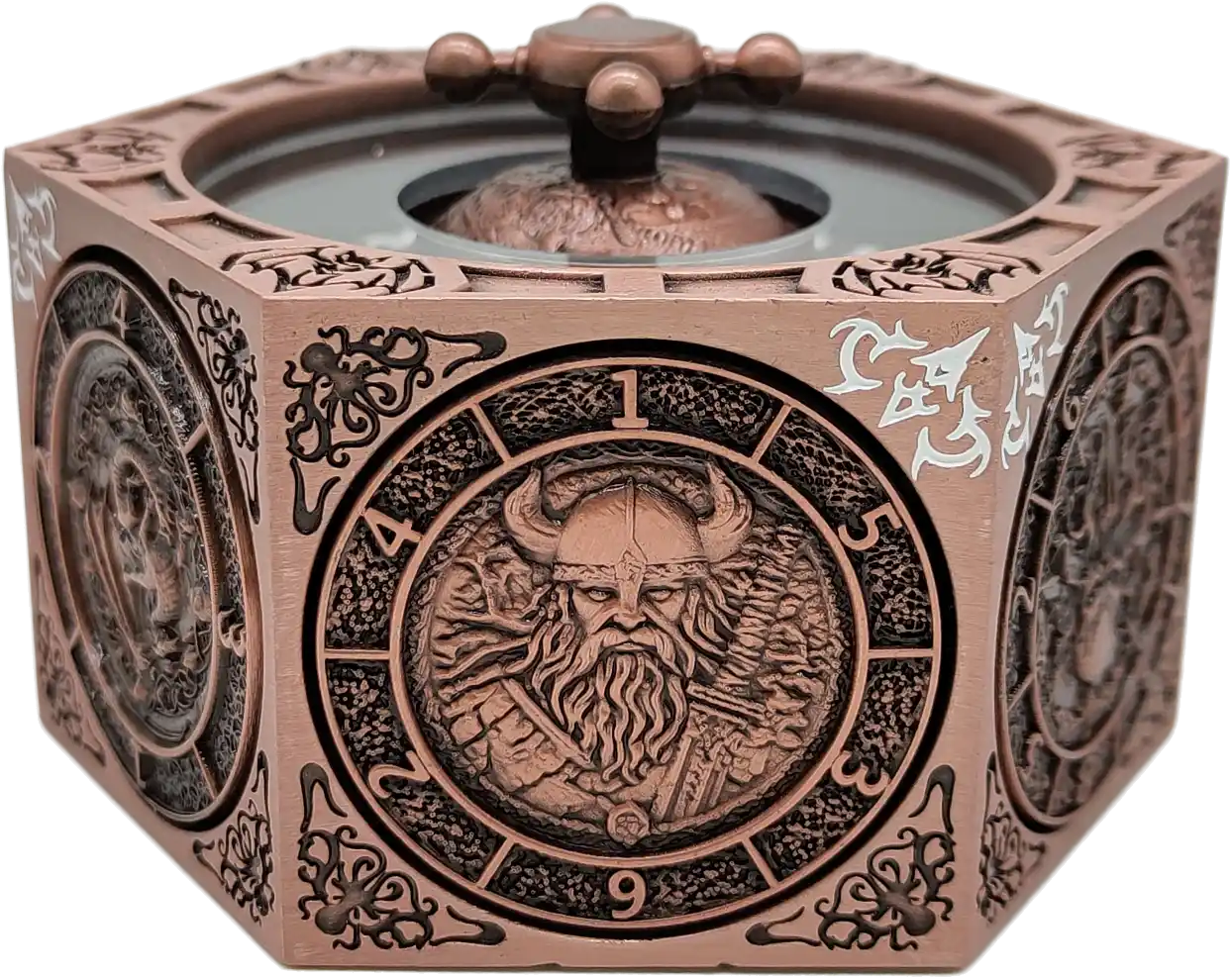 Chromatic Dragon's Fortune Dial - Multi-Function D&D Metal Dice with Rotating Dials & Number Wheel