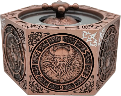 Chromatic Dragon's Fortune Dial - Multi-Function D&D Metal Dice with Rotating Dials & Number Wheel