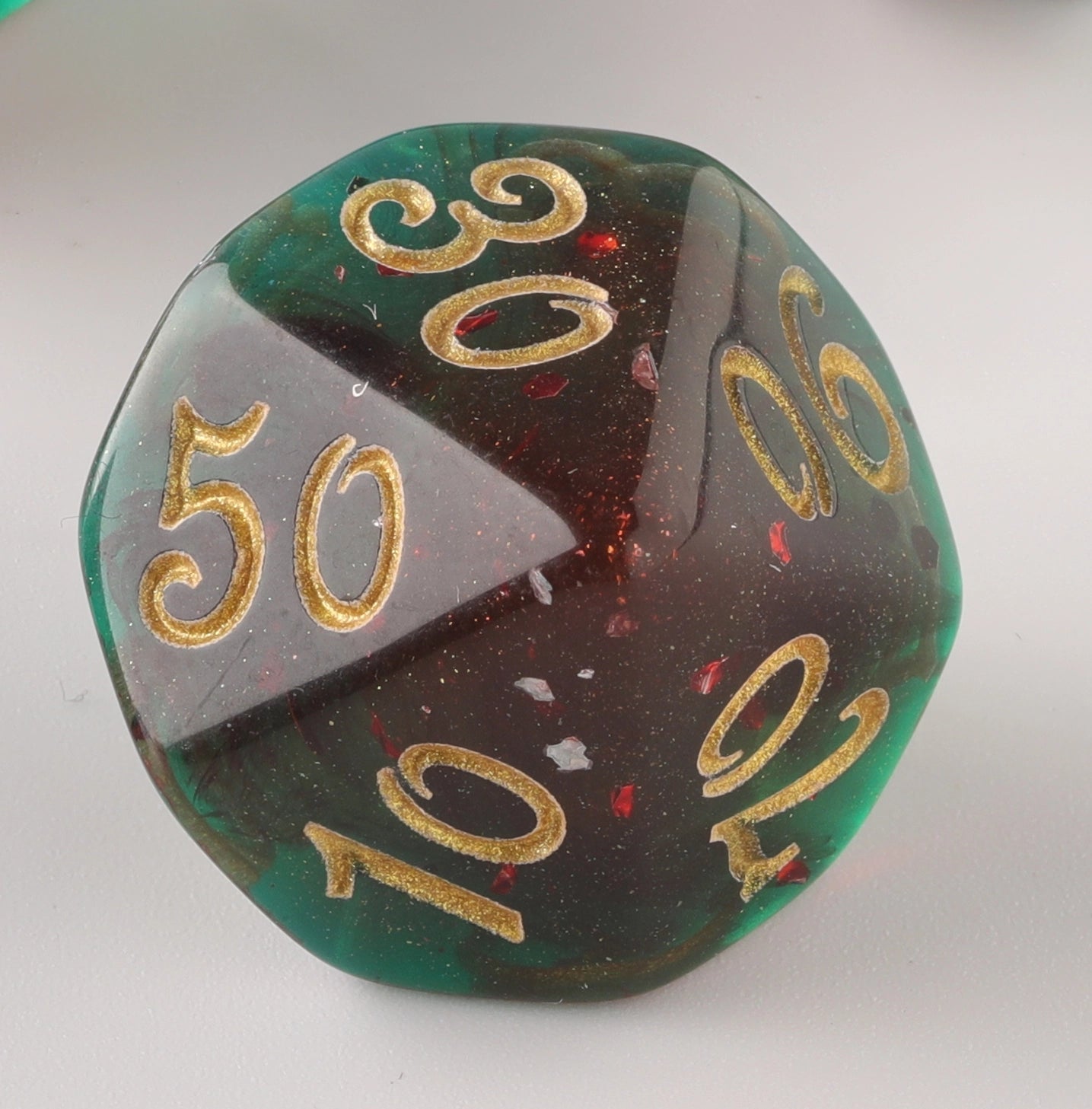 Verdant Crimson Elegance Dungeons & Dragons Dice Set(DND Dice Set)