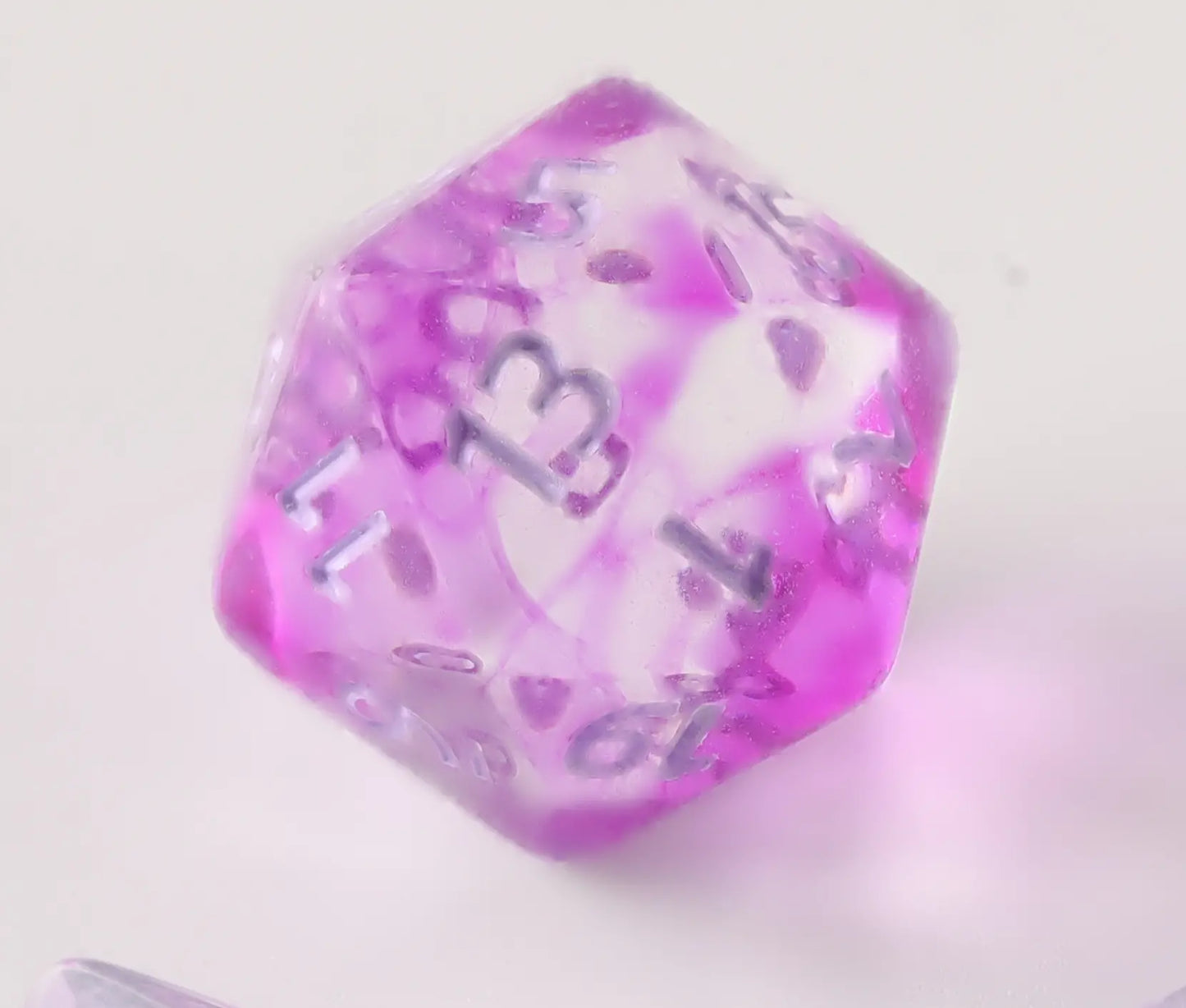 Crystal Clear Pink Dungeons & Dragons Dice Set(DND Dice Set)