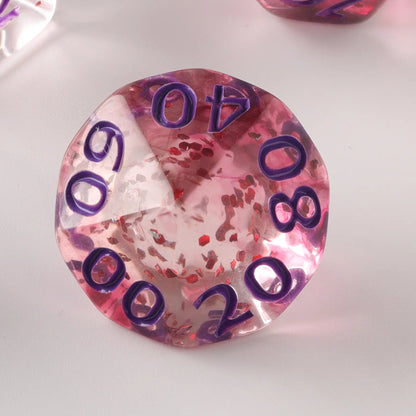 Rose petals Dungeons & Dragons Dice Set(DND Dice Set)