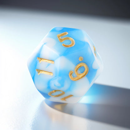 Arctic Breeze Dungeons & Dragons Dice Set - Unique DND Dice for Epic Adventures