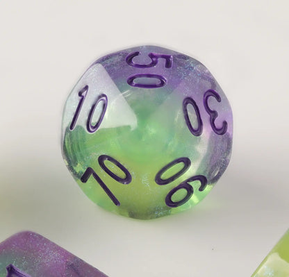 Three-color transparent dice Dungeons & Dragons Dice Set(DND Dice Set)