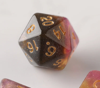 Pink transparent Dungeons & Dragons Dice Set(DND Dice Set)