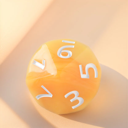 Premium Amber Glow Dungeons & Dragons Dice Set (Handcrafted Acrylic DND Dice Set)