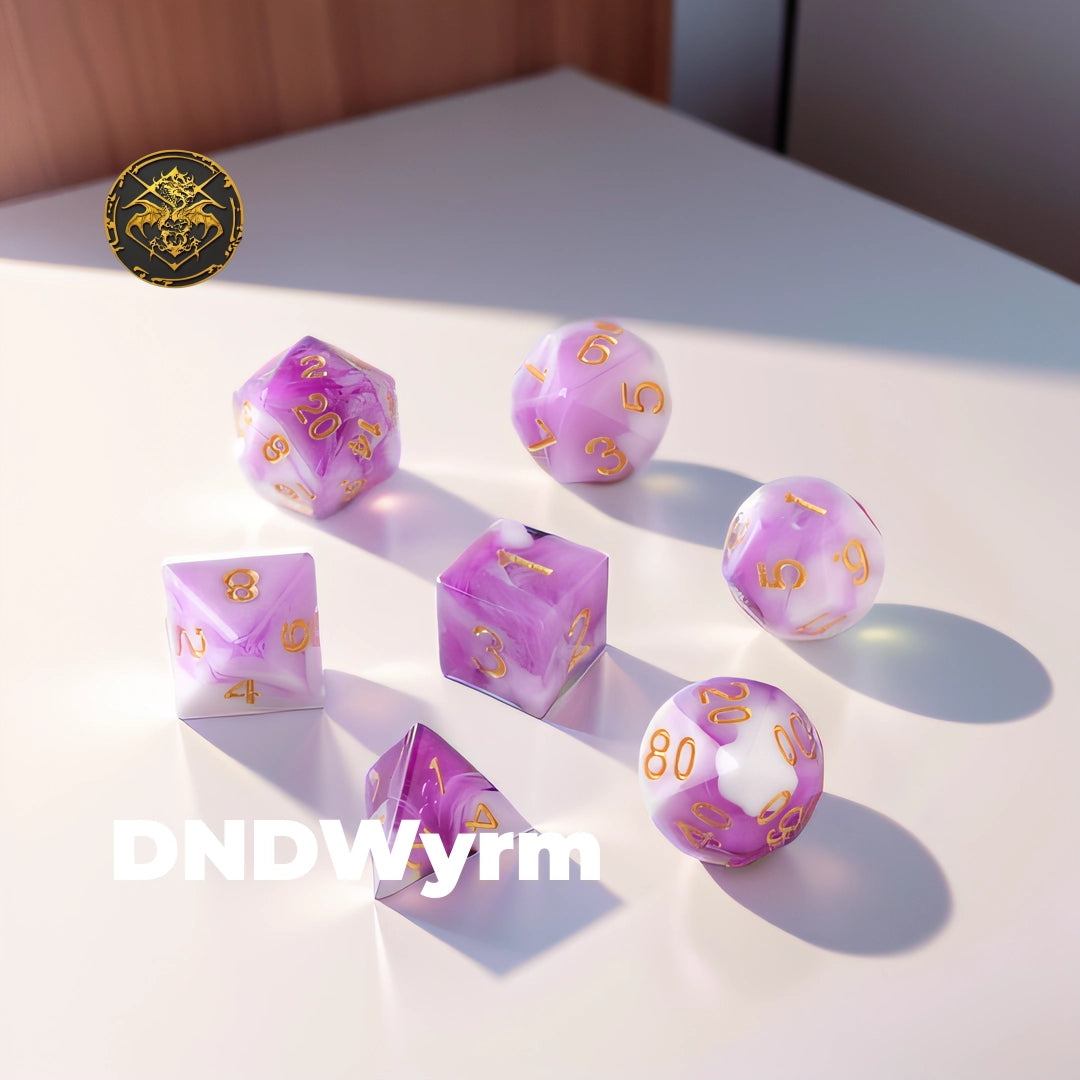 Purple Veil Dungeons & Dragons Dice Set(DND Dice Set)