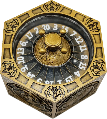 Chromatic Dragon's Fortune Dial - Multi-Function D&D Metal Dice with Rotating Dials & Number Wheel