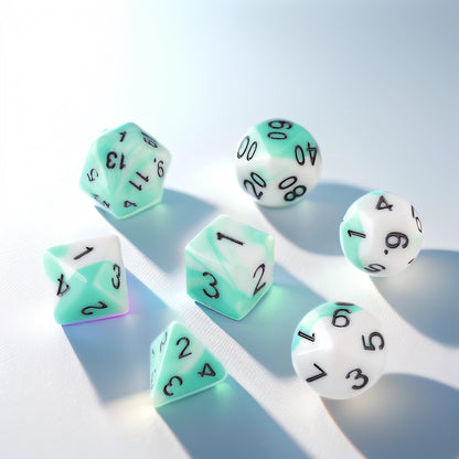 Verdant Silk Dungeons & Dragons Dice Set(DND Dice Set)