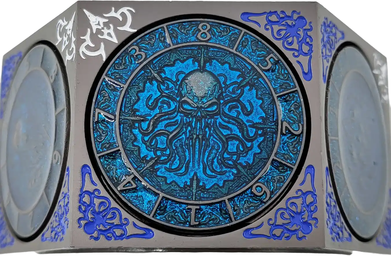 Chromatic Dragon's Fortune Dial - Multi-Function D&D Metal Dice with Rotating Dials & Number Wheel