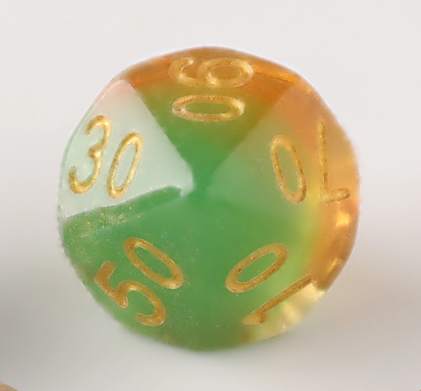 Premium Amber Emerald Essence Dungeons & Dragons Dice Set (Handcrafted Acrylic DND Dice Set)