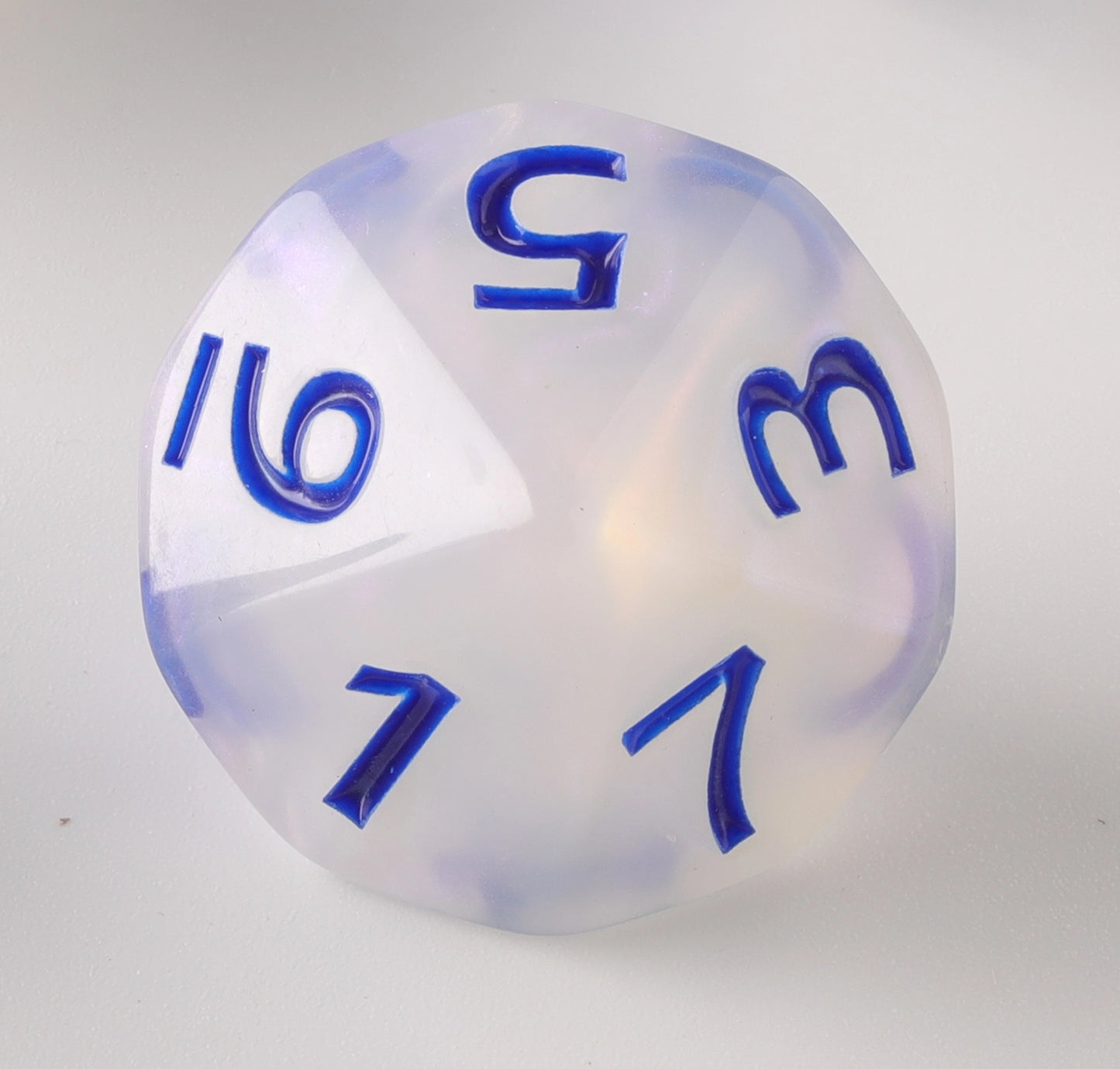 Semi-Transparent Eggshell with Blue Letter Dungeons & Dragons Dice Set(DND Dice Set)