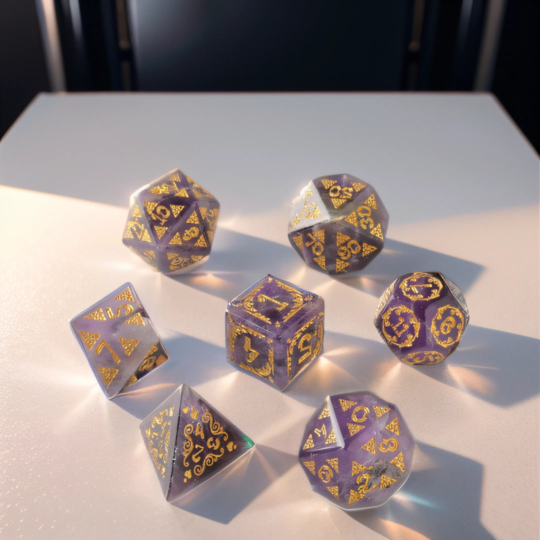 Drakonlore Amethyst Chronicles Dungeons & Dragons Dice Set(DND Dice Set)