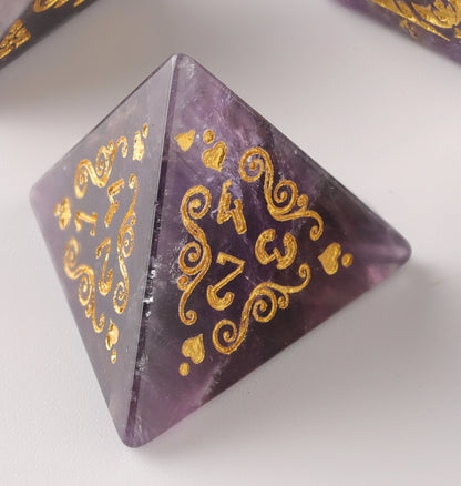 Amethyst Dice Set Drakonlore Chronicles Dungeons & Dragons Dice Set(DND Dice Set)