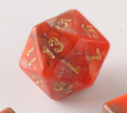 Lava Burst Dungeons & Dragons Dice Set(DND Dice Set)