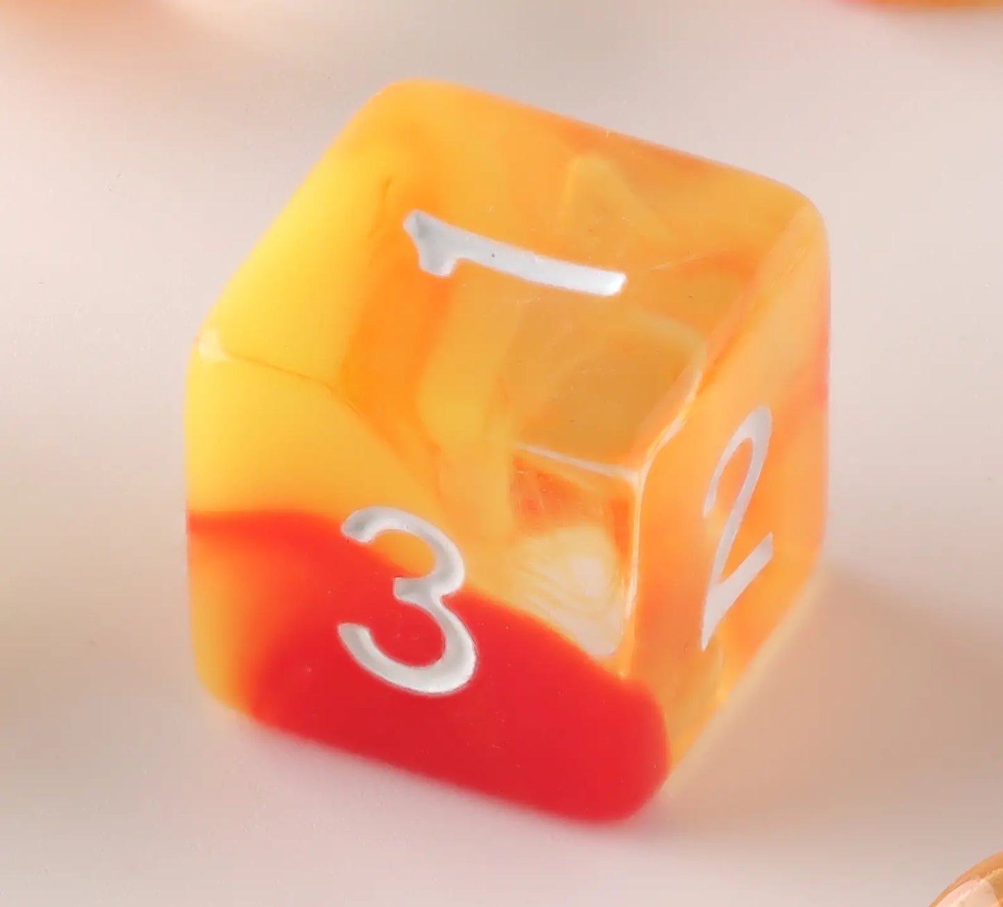 Crystal Clear Orange Ribbons Dungeons & Dragons Dice Set(DND Dice Set)