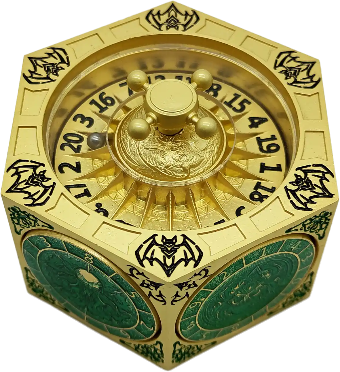 Chromatic Dragon's Fortune Dial - Multi-Function D&D Metal Dice with Rotating Dials & Number Wheel