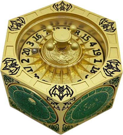 Chromatic Dragon's Fortune Dial - Multi-Function D&D Metal Dice with Rotating Dials & Number Wheel
