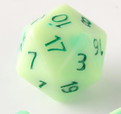 Luminescent Verdant Dungeons & Dragons Dice Set(DND Dice Set)