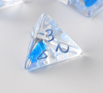 Light blue fully transparent Dungeons & Dragons Dice Set(DND Dice Set)