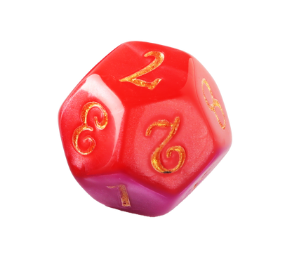 Magma Red Purple Double Combination Dungeons & Dragons Dice Set(DND Dice Set)