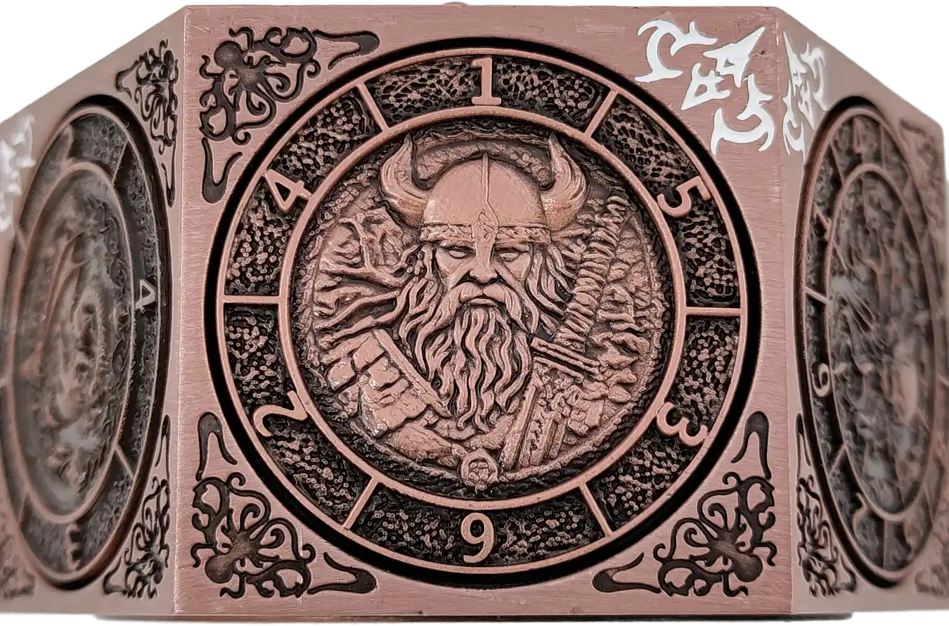 Chromatic Dragon's Fortune Dial - Multi-Function D&D Metal Dice with Rotating Dials & Number Wheel