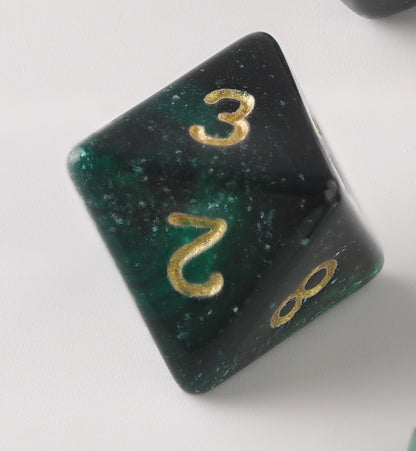 Emerald Shadows Dungeons & Dragons Dice Set(DND Dice Set)