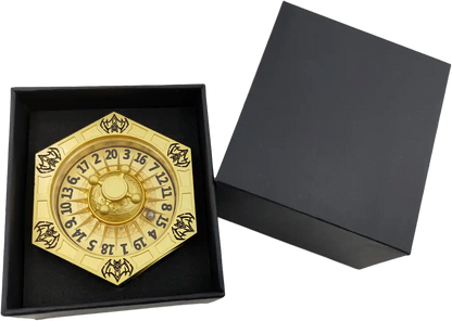 Chromatic Dragon's Fortune Dial - Multi-Function D&D Metal Dice with Rotating Dials & Number Wheel