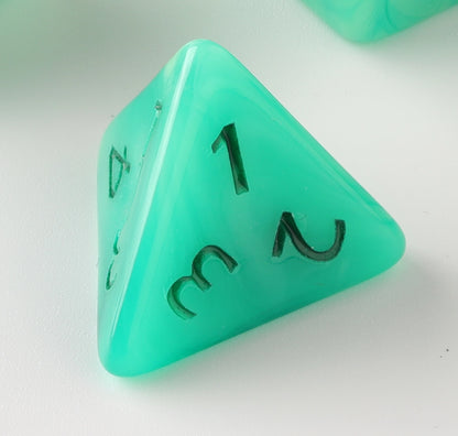 Luminescent Verdant Dungeons & Dragons Dice Set(DND Dice Set)