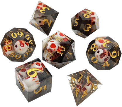 Skeletal Gaze Precision Sharp Edged Resin Dice Set