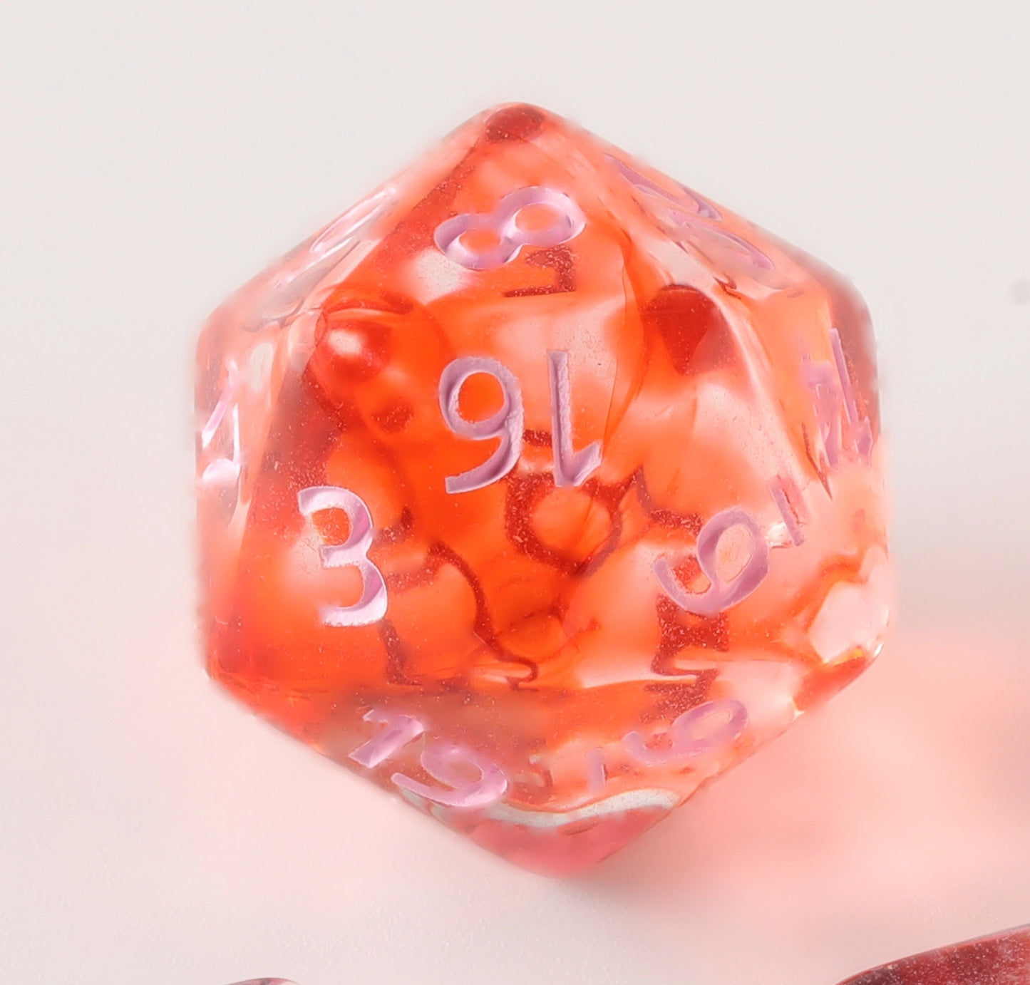 Crystal Clear Red Clot Dungeons & Dragons Dice Set(DND Dice Set)