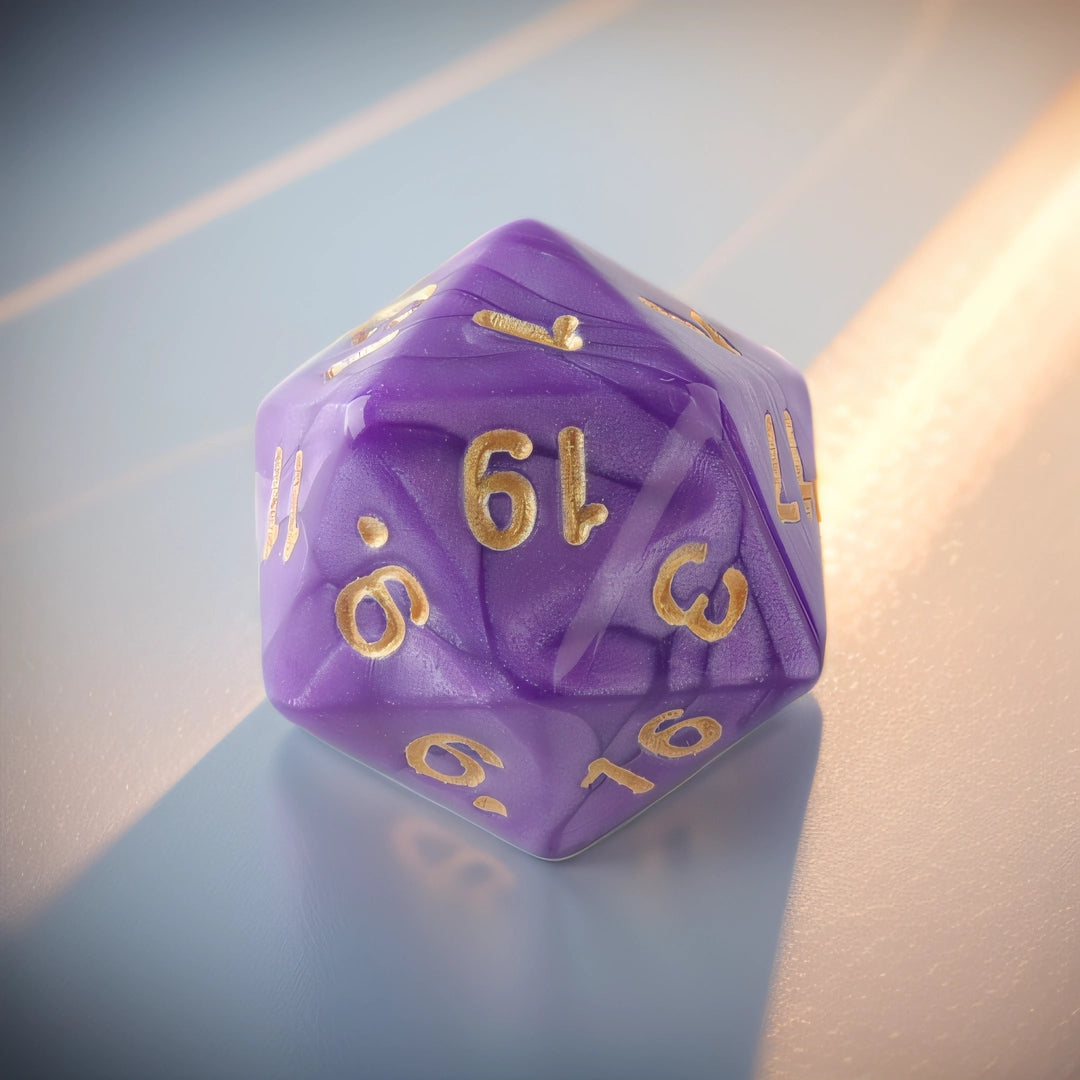 Amethyst Veil Amethyst DND Dice Set - Perfect for Dungeons & Dragons, Tabletop Games, and Educational Activities